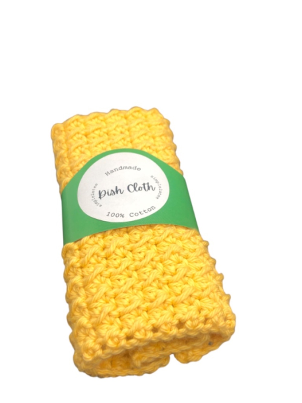 Handmade Crochet Dish Cloth, 100% Cotton Reusable Kitchen Washcloth